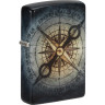 Зажигалка Zippo Compass Ghost, чёрная, зелёное свечение (48562)